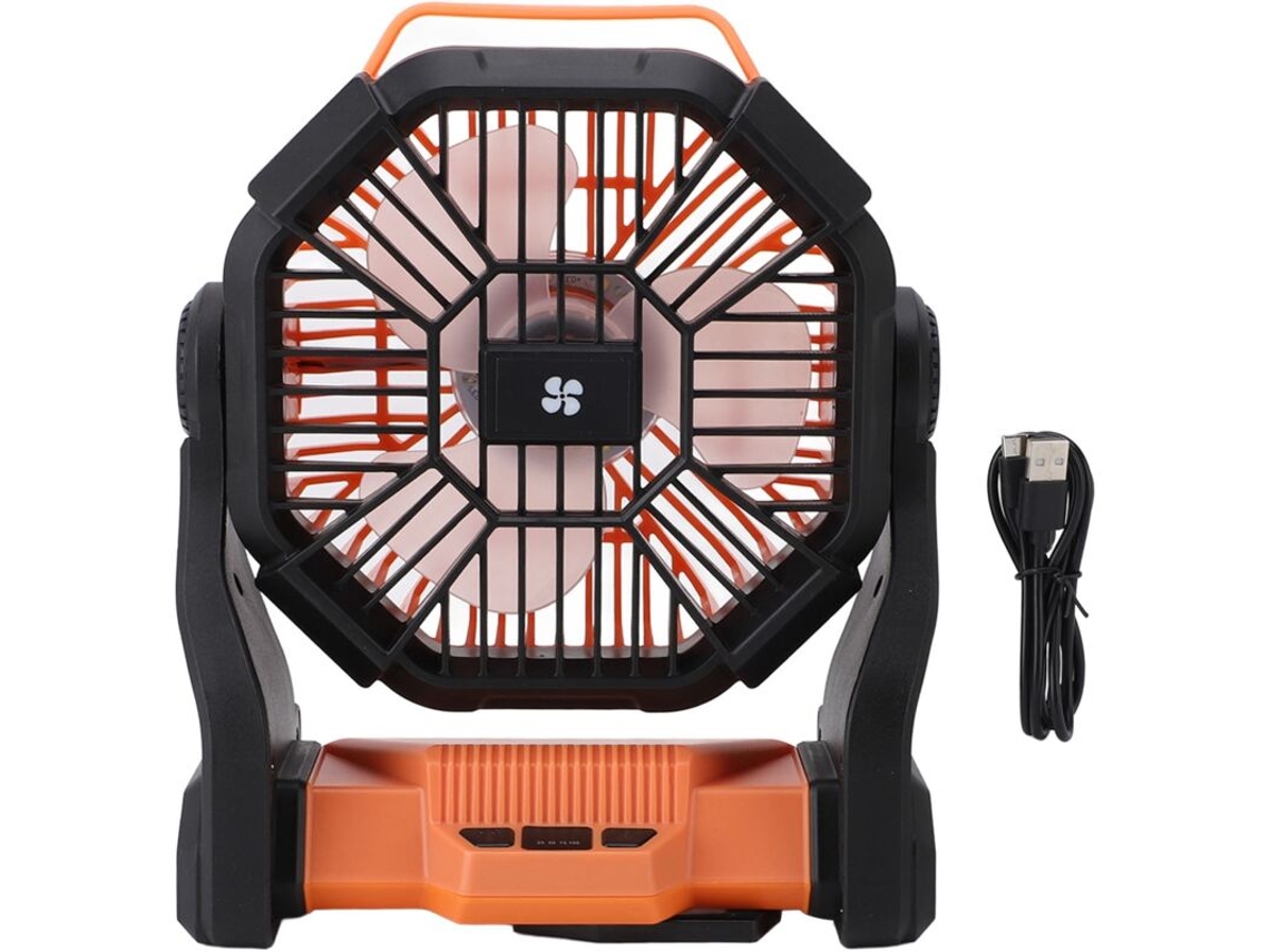 Ventilador De Camping Com Bateria De 10400mah, Potente E Silencioso, Recarregável Via Usb, Mesas E Outros Ambientes Externos, Com Luz Led