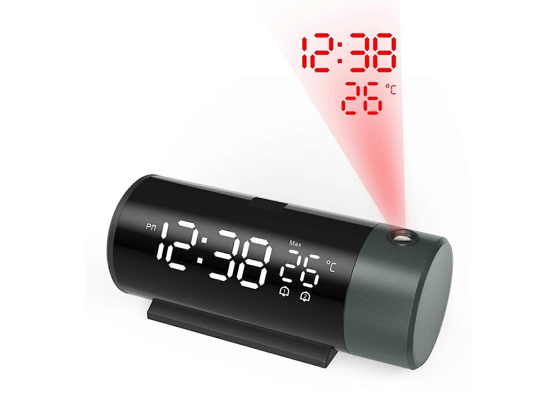 Despertador com Projeção e Visor Led Giratório BRILVIBERA