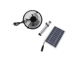 Ventilador Solar 10w Painel Monocristalino para Casas Animais