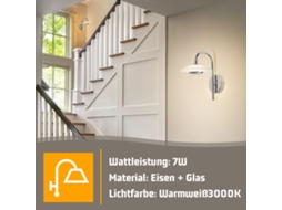 Candeeiro De Parede Led Nettlife Com Design Moderno Para Interiores, Candeeiro Cromado Para Corredor, Vidro 3000k Para Escadas De Hotel