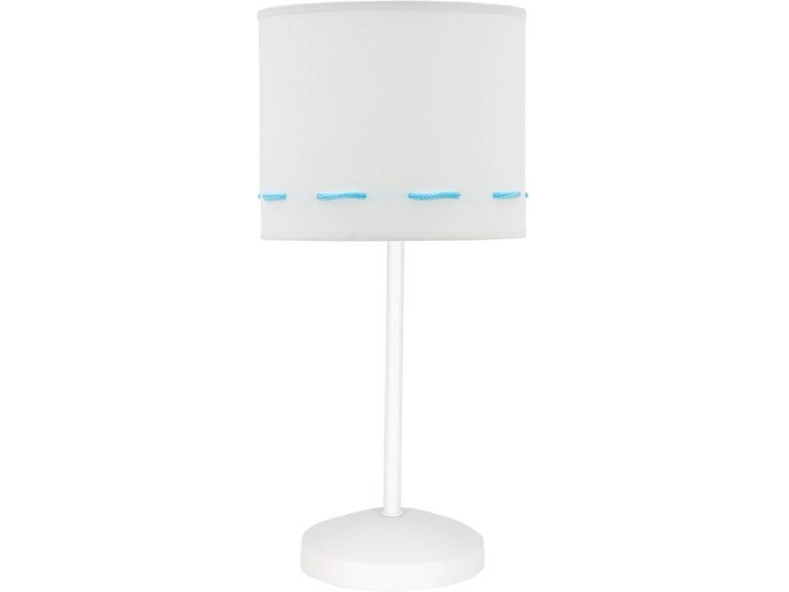 Candeeiro de Mesa FABRILAMP Trazos (Azul Claro - E14 - Máx. 40W - Tecido)