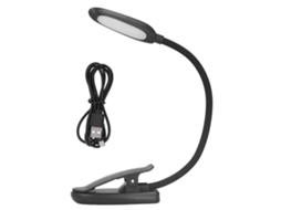 2026 luz de Leitura Clip 6 Led com Usb, Lâmpada de Escritório Flexível 360° para Mesa e Cabeceira
