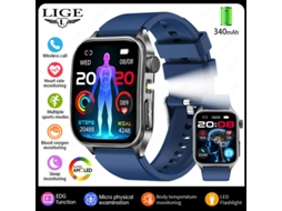 (azul) Smartwatch Com Chamadas Bluetooth, Monitoramento De Saúde E Rastreamento De Exercícios.