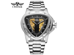 (dourado) Braço Robótico Automático Triangular Vazado, Estilo Casual Europeu E Americano Para Moda Masculina.