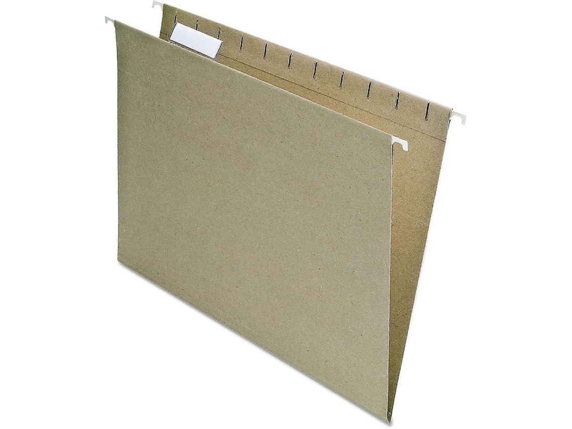 Carpetas Colgantes Earthwise 100% Recicladas, Tamanho Carta, 1/5 Corte, Natural, 25 Por Caixa (74542)