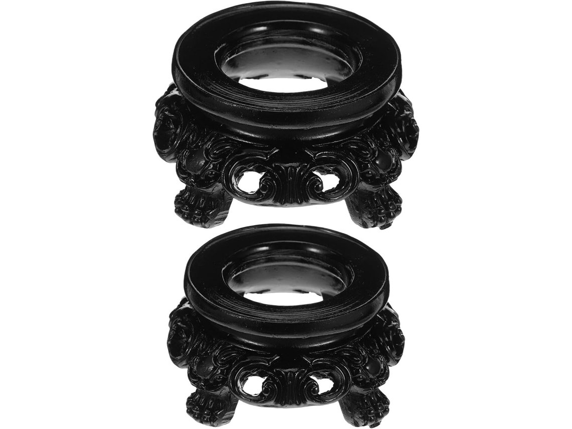 Conjunto De 2 Bases Para Esferas Cristal, Elegante Peça Central Para Prateleiras De Armários, Ideal Para Contemplar