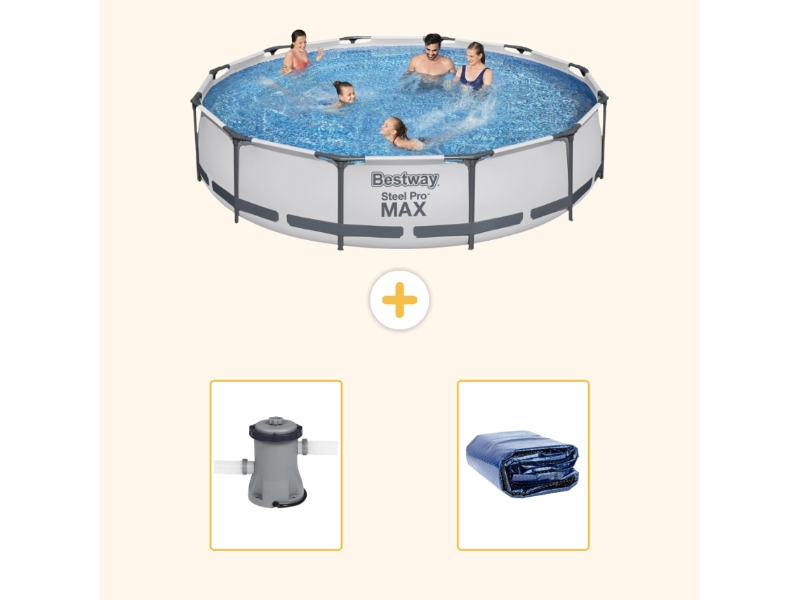 Bestway Piscina Bestway Steel Pro Max Redonda - 366x76 Cm - 3-peças S22332