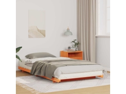 Vidaxl Estrutura da Cama Marrom Cera 80 X 200 Cm