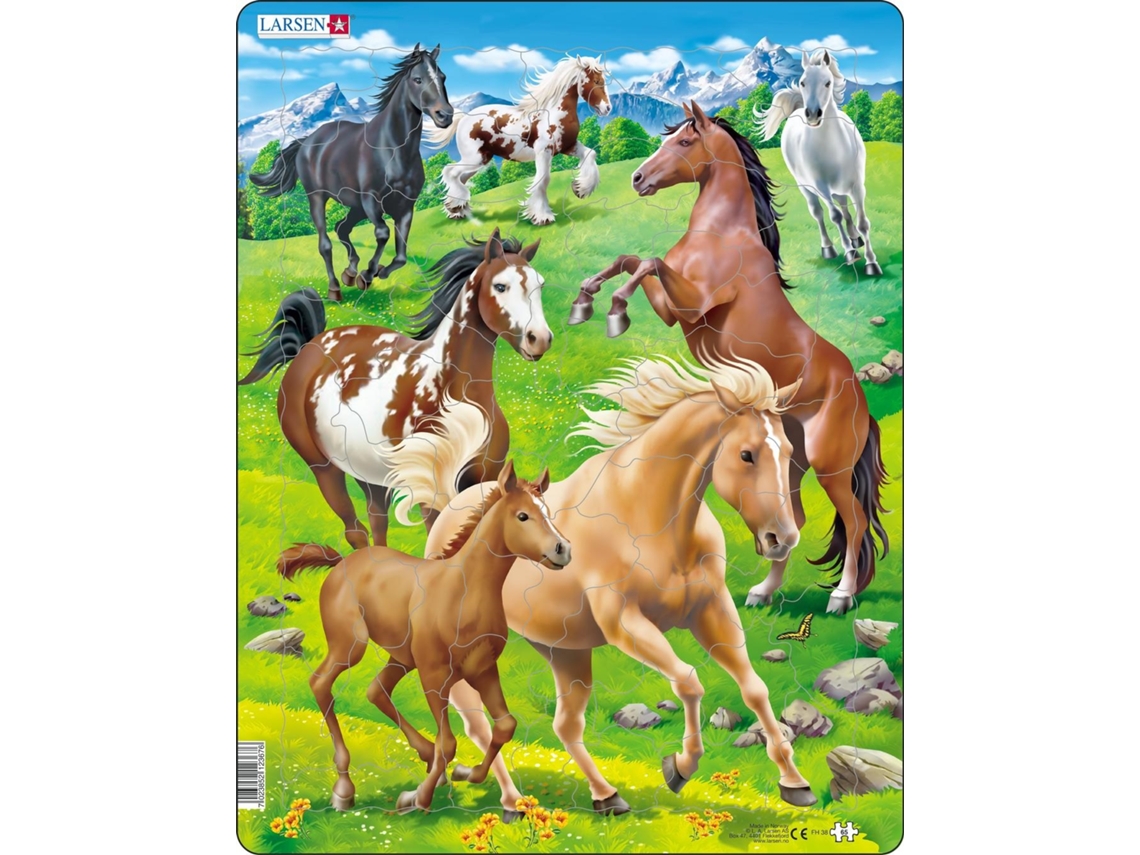 Puzzle LARSEN Maxi La-Fh38 em Forma de 65 Peças Animais