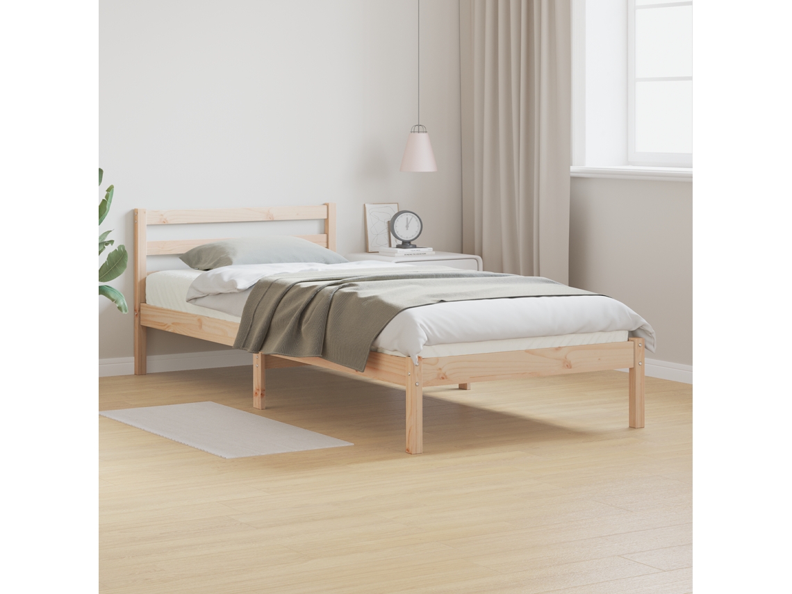 Cama Com Cabeceira 100x220 Cm Madeira De Pinho
