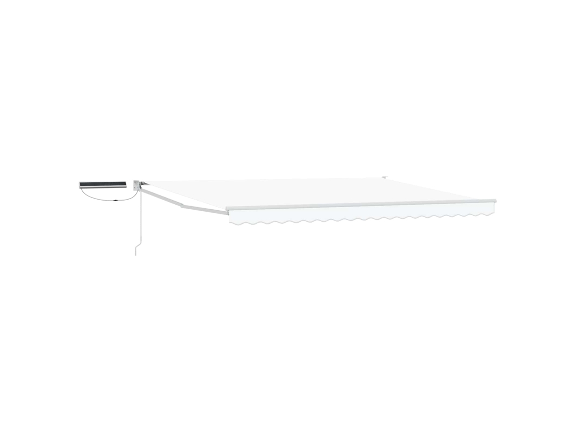 Conjunto 1 Toldo Elétrico Vidaxl Branco Poliéster (5 X 3 M)