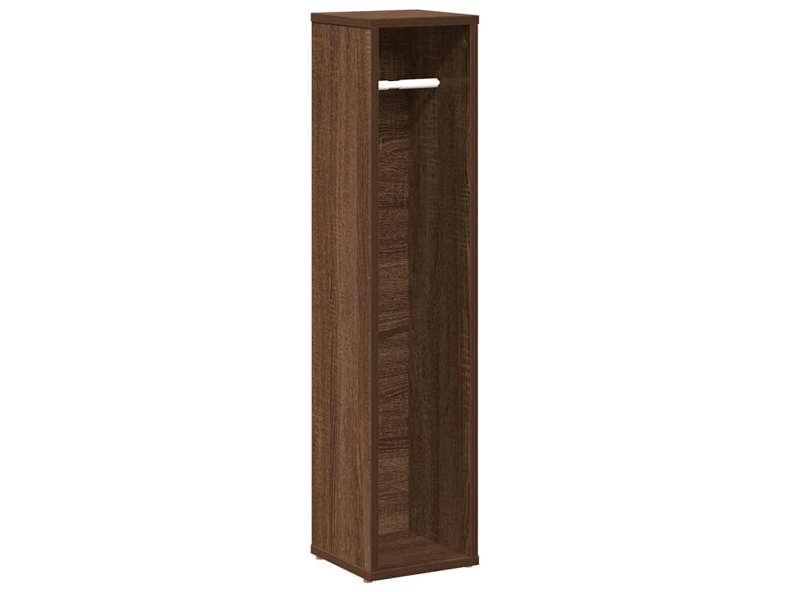 Armário de Banheiro com porta papel higiênico em Carvalho Marrom 20,5x20x90 cm MAISON EXCLUSIVE