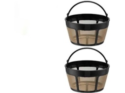 Kit Com 2 Filtros De Café Reutilizáveis ​​para Cafeteiras Hamilton Beach 8 A 12 Xícaras Filtro Reposição Permanente Livre Bpa, Compatível Maioria