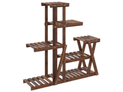 Flower Stand, Flower Stands Vidaxl Marrom Madeira (25 X 95 X 96 Cm)