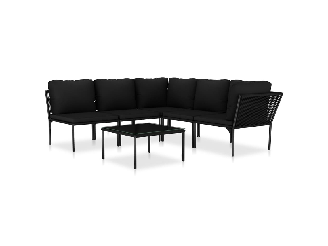 Garden Lounge Set, Garden Lounge Sets Vidaxl Preto Pvc (n/a)