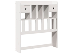 Cabeceira com Arrumação 90 cm Madeira de Pinho Maciça Branco MAISON EXCLUSIVE