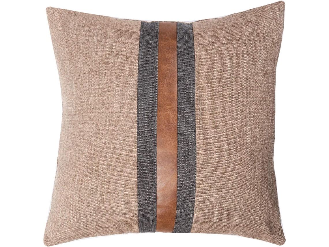 Capas De Almofada Decorativas Para Sofá, Sofá-cama, Couro Sintético Marrom