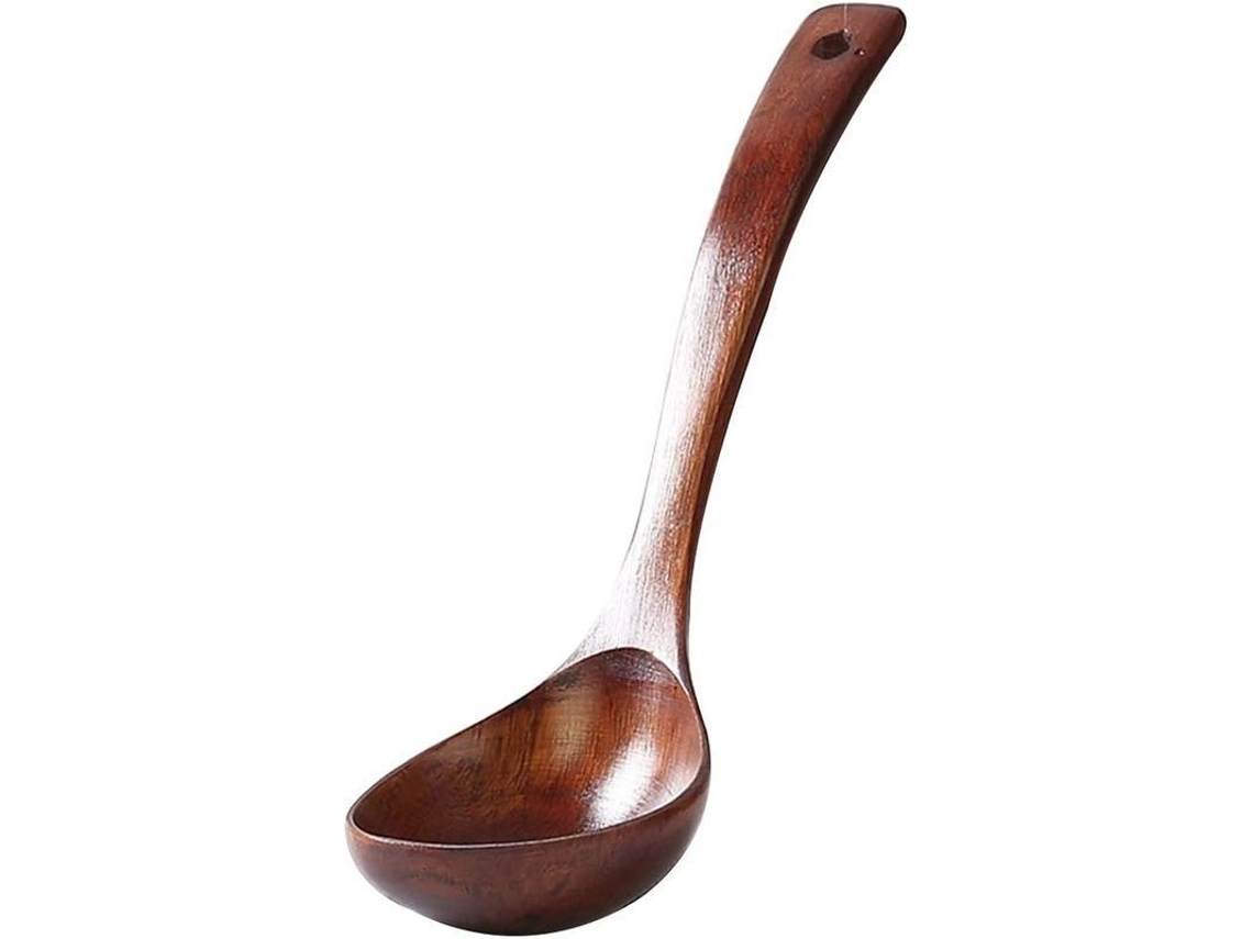 Colher de Sopa com Cabo de Madeira 28cm Nova Line