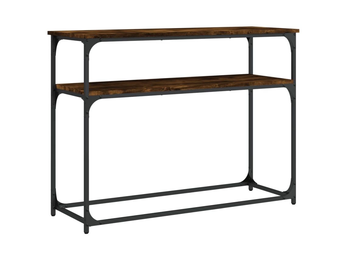 Mesa de consola em madeira de carvalho fumado, exclusiva da MAISON (100x35,5x75 cm)