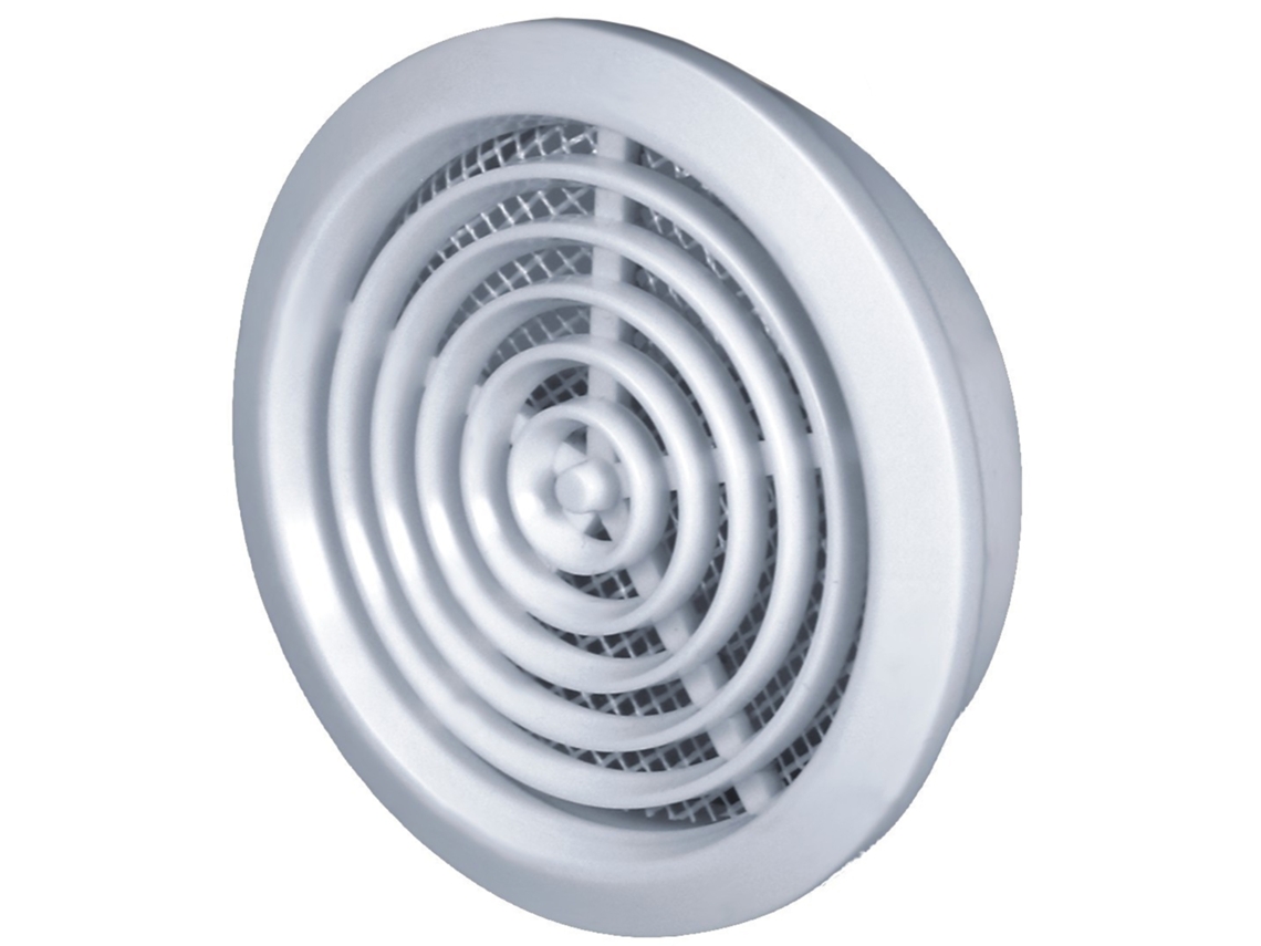 Grelha de Ventilação Redonda Branca para Porta de 80 mm de Diâmetro em Carpintaria
