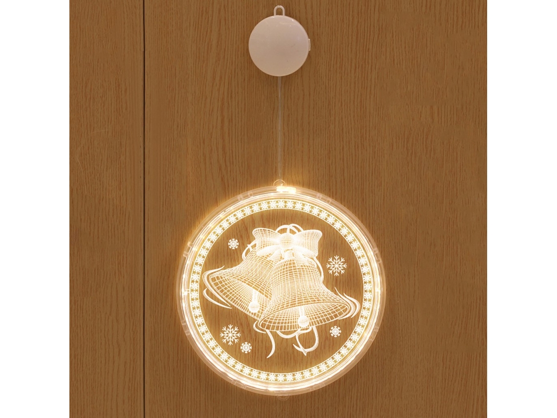 Enfeite de Natal Luzes Led Iluminam Letras Plásticas Brancas Branco