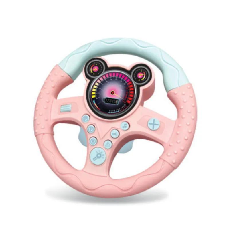 Volante Brinquedo CHRUI com Simulação de Direção e Efeitos Sonoros (rosa)