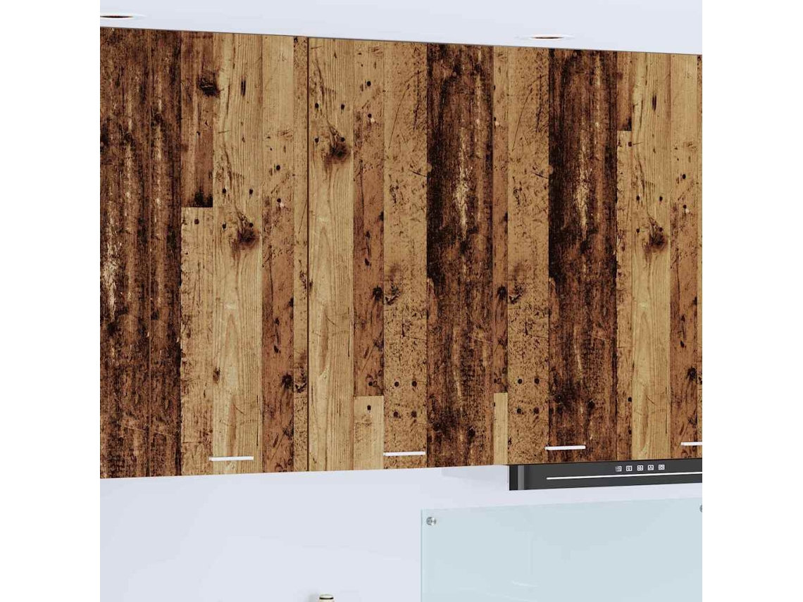 Vidaxl Armário Suspenso Madeira Antiga E Branco 50 X 31 X 100 Cm
