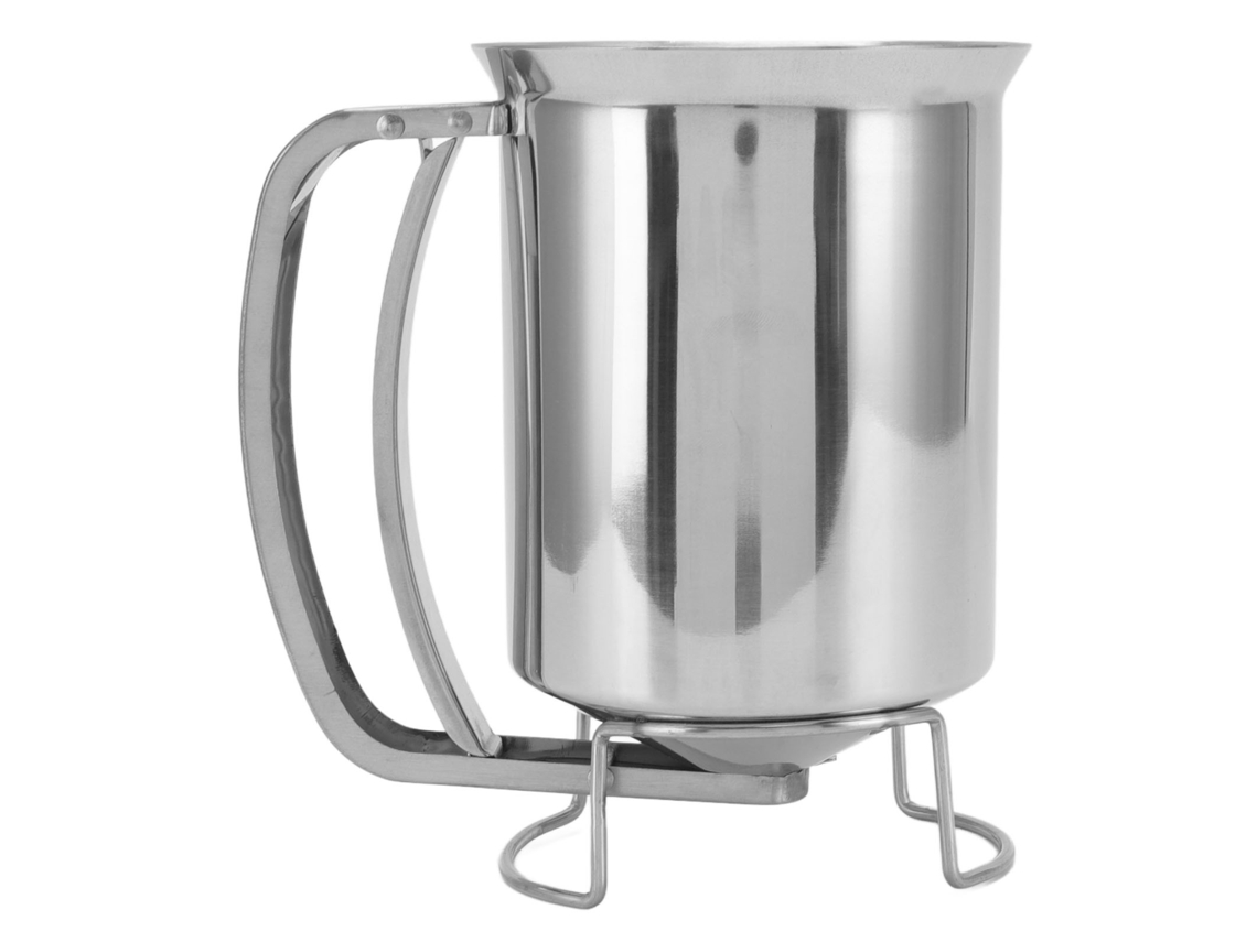 Distribuidor De Massa Panqueca Aço Inoxidável, Pourer Portátil Para Assar Muffins Cupcakes