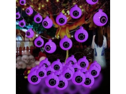Luzes de fio com olhos de halloween 30 leds à prova d'água 8 modos controle remoto S/MARCA