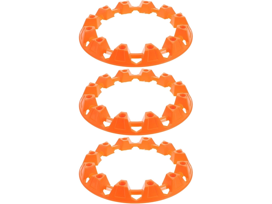 Conjunto de 3 peças de protetores de aro de roda de quadriciclo em plástico com acabamento decorativo para o cubo.