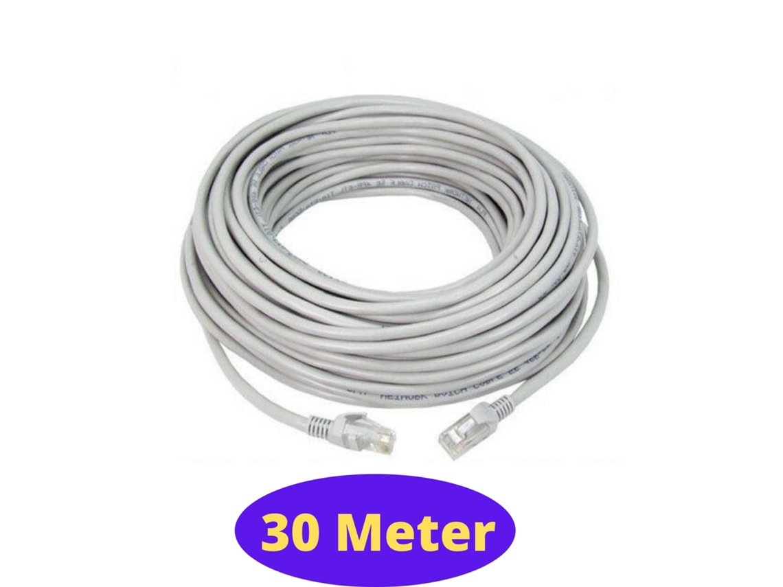 Cabo De Rede Cat5e De 30 M Cabo De Internet Cinza Brilvibera