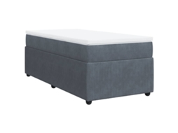 Cama com Molas/colchão 90x200 Cm Veludo Cinza escuro MAISON EXCLUSIVE