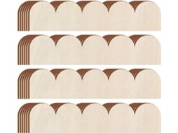 Moldura De Madeira Recortada – 24 Peças – Moldura Com Borda Rústica – Moldura De Acabamento Em Madeira