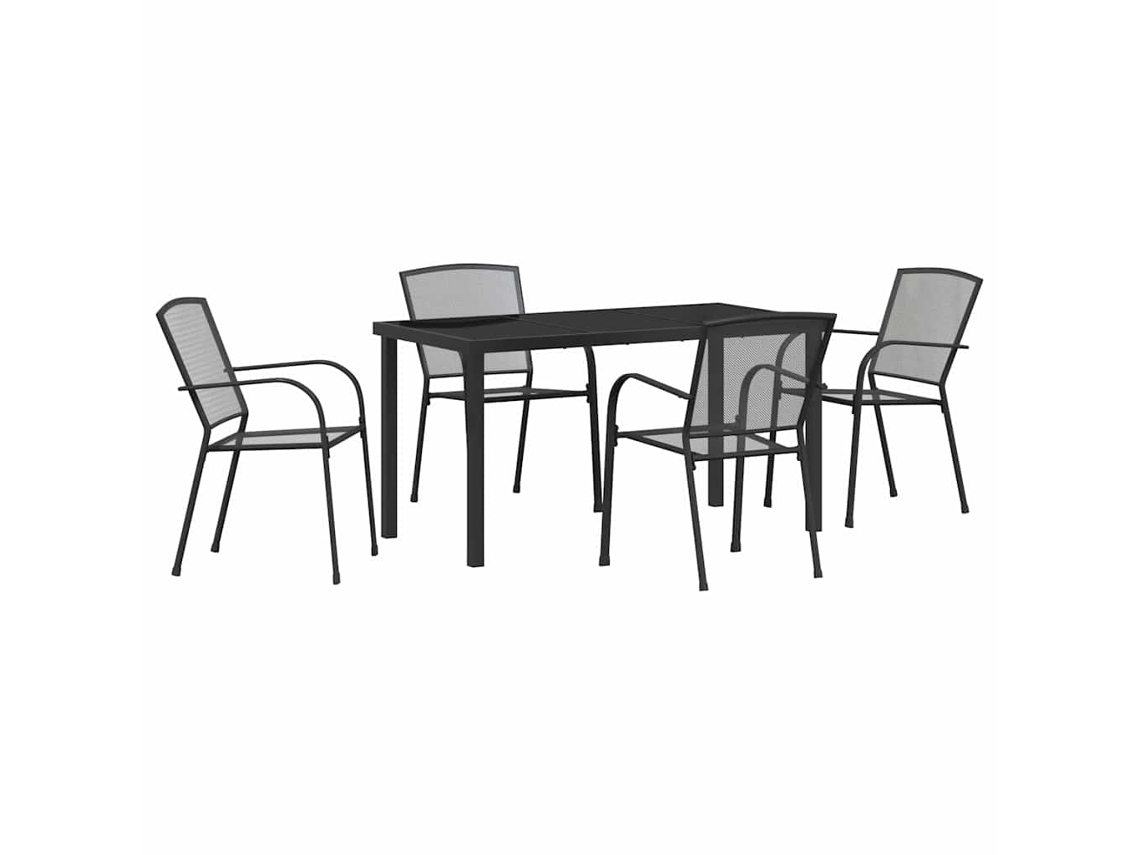 Maison Exclusive - Conjunto De Jantar Para Jardim 5 Pcs Antracite