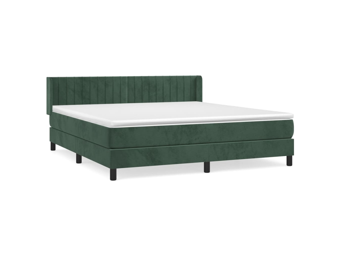 Box Spring Bed, Box Spring Beds Vidaxl Verde Veludo (180 X 200 Cm)
