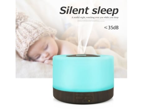 Difusor de Aromas VANJL 500Ml Humidificador Marrom Escuro Controle Remoto