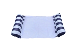 2026altiro-cama Flotante Inflable Hammock Para Piscina 130x70cm Individual Rayado Plegable Azul Oscuro Para Entretenimiento Acuático