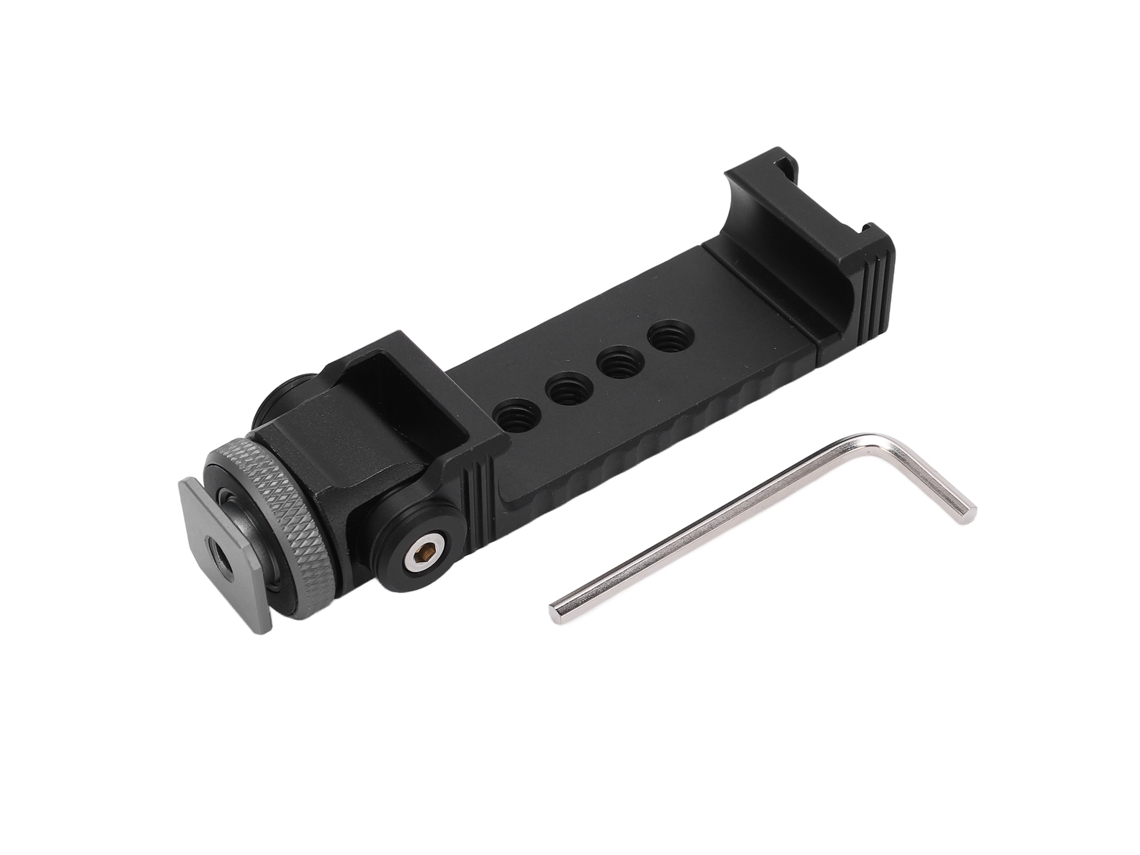 2026 suporte para Telefone com Parafuso de 1/4 Polegada e Cold Shoe, Clip de Tripé para Smartphone