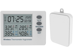 Termômetro Sem Fio Para Geladeira, Monitor Preciso De Temperatura Interna E Externa, Higrômetro Eletrônico, Tela