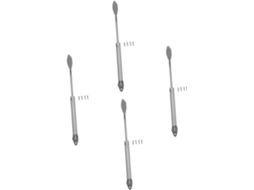 Conjunto De 4 Dobradiças Hidráulicas Suporte Tampa Com Fechamento
