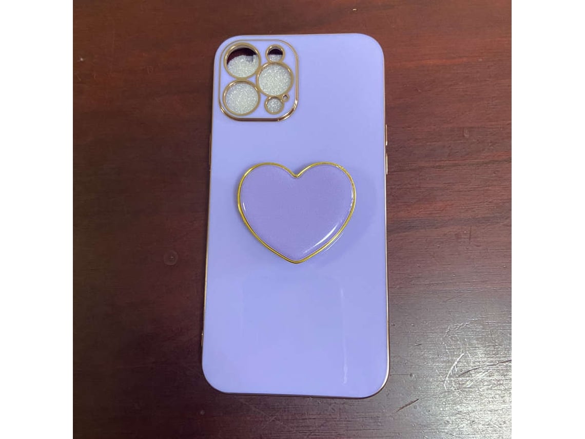 Capa de Telefone EOOCOO (suporte de Coração Eletroplatado)