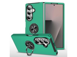 Capa Magnética Para Celular Em Pc + Tpu Com Suporte De Anel Invisível Para Samsung Galaxy Z Fold7 5g