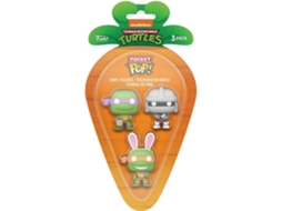 Figura Carrot Pocket FUNKO Pop!: Teenage Mutant Ninja Turtles - Donatello/MichelAngelo/Shredder (Outlet Caixa Aberta)