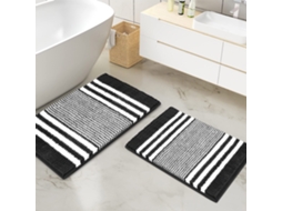 Tapete de banho em chenille de fibra ultrafina, super macio, espesso, absorvente e antiderrapante, lavável na máquina.