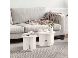 Vidaxl Mesa De Centro 2 Unid. Branco 39,5 X 39,5 X 30 Cm