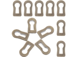 Vosarea Conjunto De 12-tampas Ovais Metálicas Para Fechaduras Armários, 22x12x7mm, Em Liga De Zinco