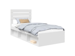Estrutura da Cama com Cabeceira Branco 100 X 200 Cm MAISON EXCLUSIVE