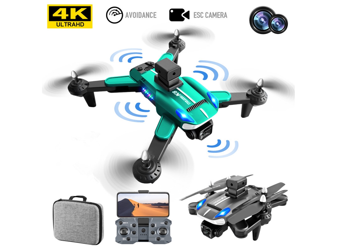 Drone K8 com Câmera 4K para Evitar Obstáculos a Laser Duração Da Bateria: 15 Min Verde