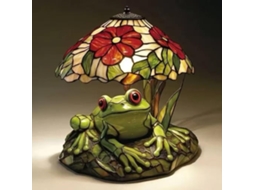 Abajur Vintage Com Design Sapo, Cúpula Fosca E Luz Led Quente, Ideal Mesa De Cabeceira, Estante Ou Escrivaninha