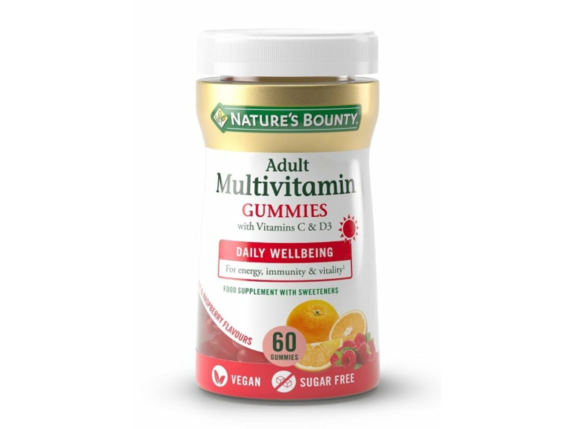 Multivitamínico Adultos com Vitamina C e D3 60 Gomas NATURES BOUNTY